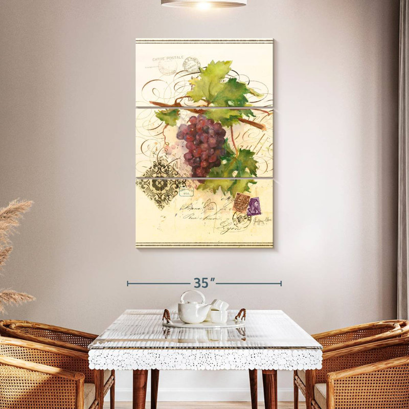 Yarlin Wine Cellar Purple Grapes, 50" H x 32" W