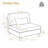 Seemab Upholstered Beige Corduroy Armless Chair with Pillow Back, Single Chair Module Part For Sectional Sofa-99538312