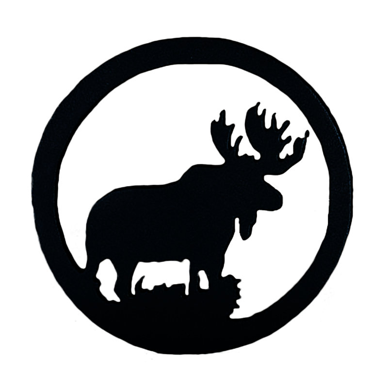 Moose Round Trivet