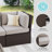 Martha Stewart Bedford Outdoor Modular Rattan Wicker Patio Sectional Sofa Corner Seat-109713813-109713814
