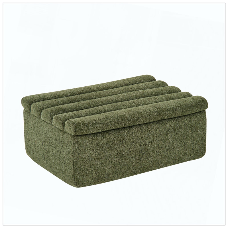 Modular Sofa Ottoman Versatile Seating Accessory, Green