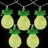 10-Count Green Pineapple LED String Lights - 4.5ft Clear Wire