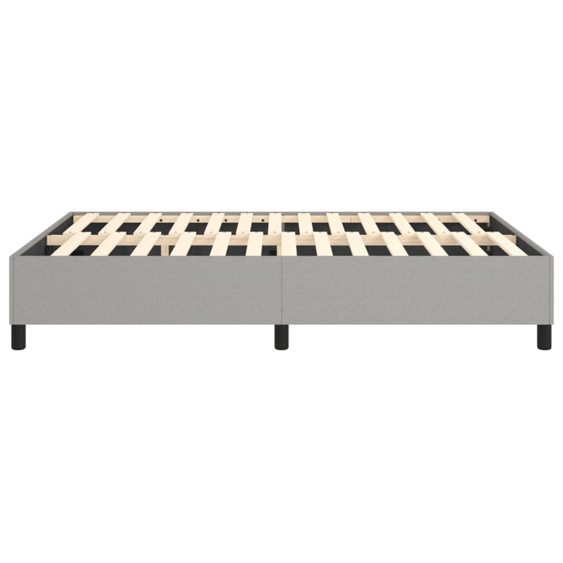Box Spring Bed Frame Light Grey Full Fabric , Full, Light Gray, 13.8"