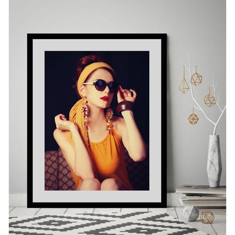 Woman - Single Picture Frame Print, 60cm H x 50cm W x 5cm D