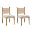Ensemble de 2 chaises de salle à manger en bois massif avec dossier en ruppie maritime Cove-813758759-1047601989