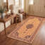 Tapis Moor2 traditionnel persan audacieux orange, vert et crème, lavable en machine, antidérapant, à poils courts, pour intérieur et extérieur, adapté aux animaux domestiques, idéal pour le salon, la chambre, la salle à manger, l'entrée, le corridor ou le bureau.-64501271