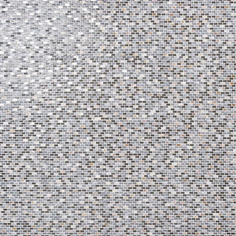 Paragon Mini Brick Marble & Glass Mosaic Tile, Surf Periwinkle Purple
