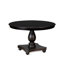 L'ensemble de table de salle à manger 5 pièces se compose d'une table et de 4 chaises de salle à manger en tissu de polyester beige avec dossier haut - fini noir sablé-722710630-722710627-722710624