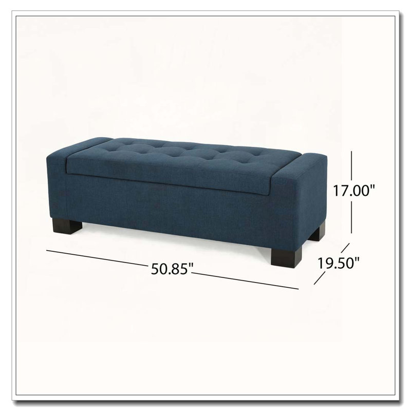 Repose-pieds avec banc de rangement en tissu