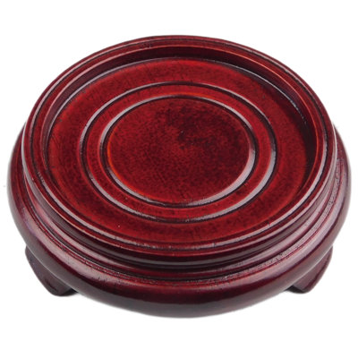 Dark Red Mahogany Porcelain Vase Stand