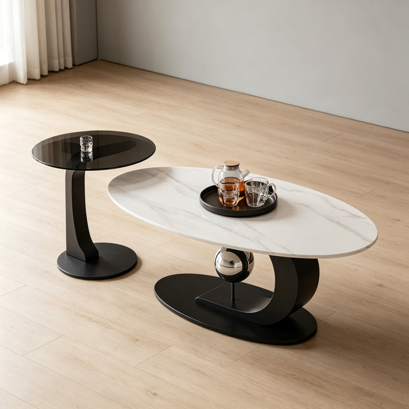 Tatjana, Blanc / gris / transparent, H 17,71 po x L 47,24 po x l 23,62 po