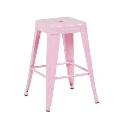 Space-Saving Backless Metal Bar Stools with Tool-Free Assembly