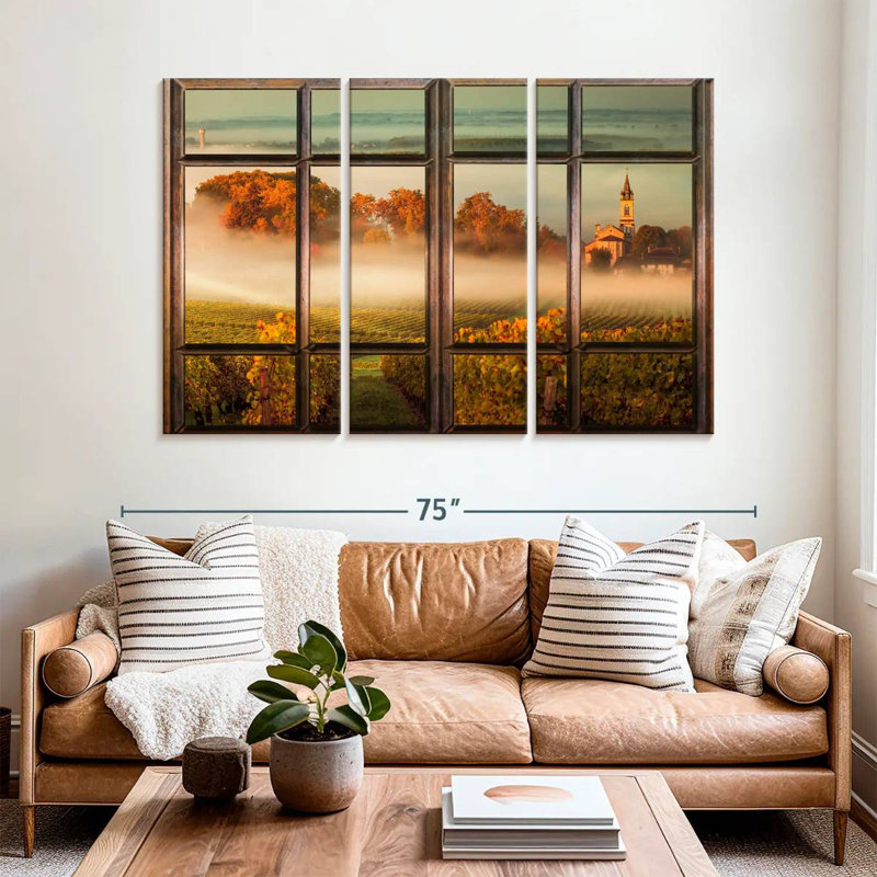 Alvord Window To Vineyard Mist, 42" H x 65" W