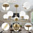 5-Light Dimmable Sputnik Modern Linear Chandelier-1362898842