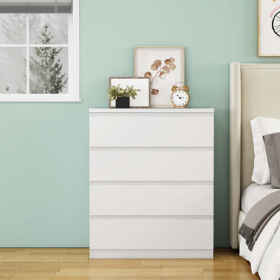 Modern Handle-Free 4-Drawer Storage Chest for Clutter-Free Living