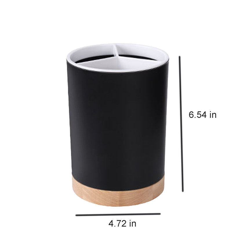 Seau de rangement pour ustensiles 6,54 po x 4,72 po, Noir