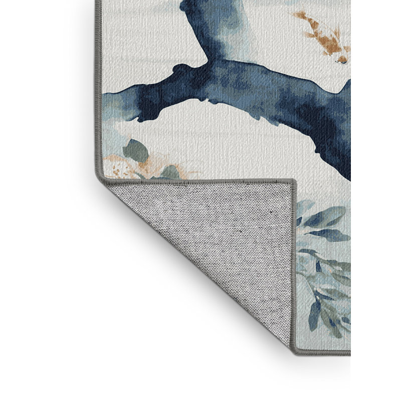 Machine Washable Gray Area Rug, Square 8'