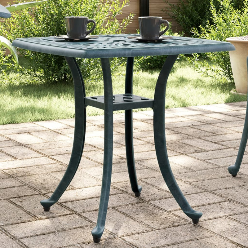 Anandita Square Metal Outdoor Bistro Table - 53 cm W 53 cm D, Green, Green