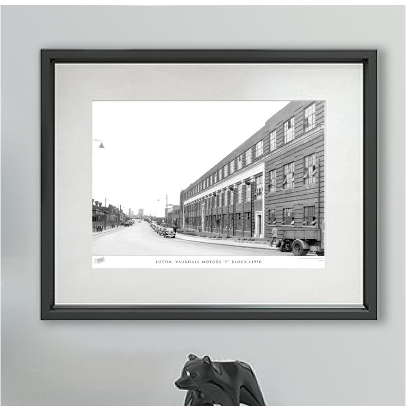 Luton, Vauxhall Motors P" Block C1950 - Single Picture Frame Print, 60cm H X 80cm W x 2cm D