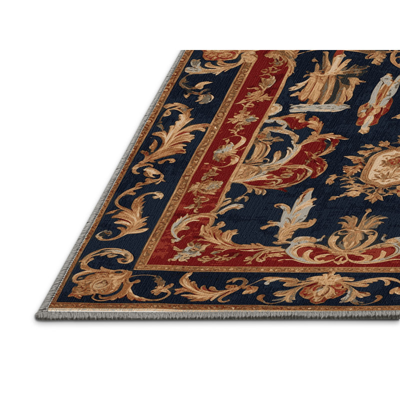 Tapis mauve lavable à la machine, Rond 6 pi