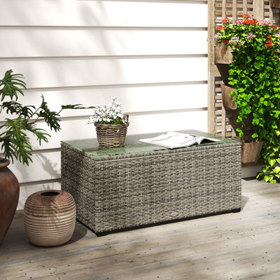 Metal Outdoor Side Table , 90cm cm W 50cm cm D