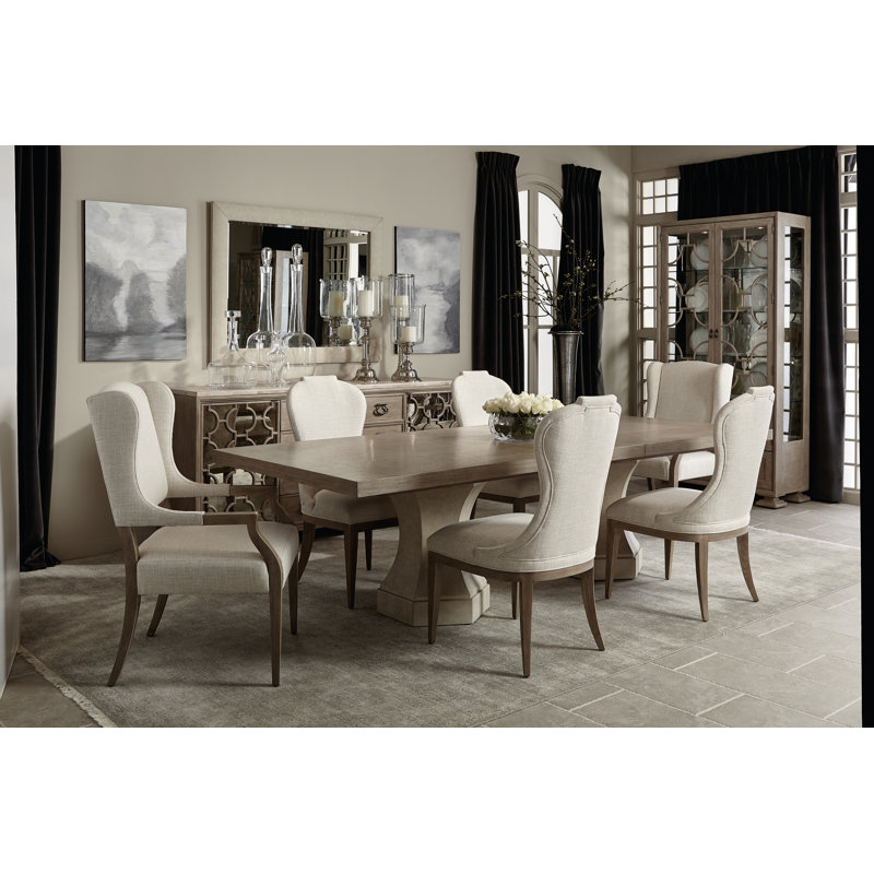 Santa Barbara Extendable Dining Set, 7 Pieces: Table, 6 Chairs
