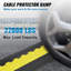Rampe de protection de câble L 36,1 po x l 9,8 po x H 1,7 po avec 2 canaux, matériau TPU / TPR, paquet de 5 rampes de protection de tuyau, noir / jaune, capacité de charge de 22 000 lb