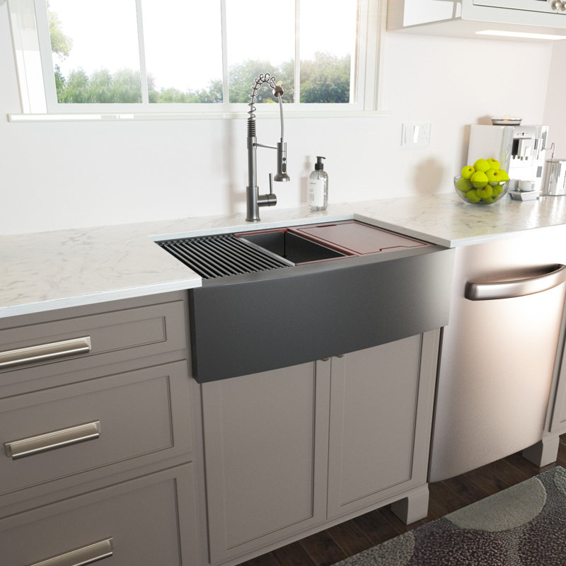 Kitchen Sink, 10" H x 22" W x 30" D