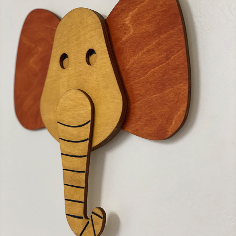 Improvinglife Wall Wood 3D Sign Elephant 25Cm X 27 Cm