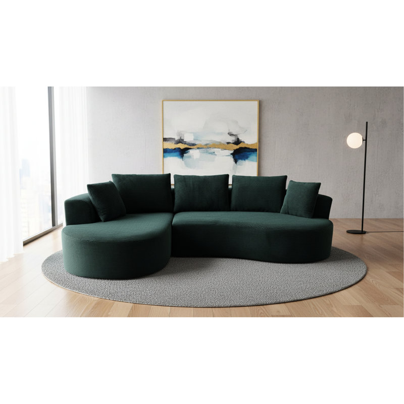 Upholstered 72.45 " Fabric Sofa & Chaise