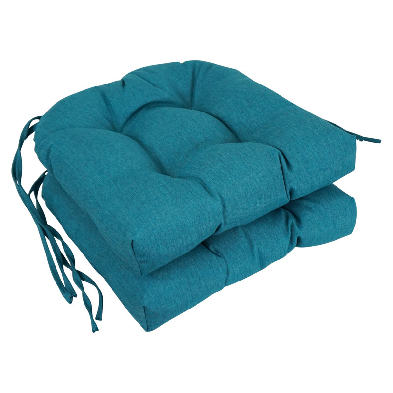 Outdoor 3.5'' Dining Chair Seat Cushion, Estar Teal