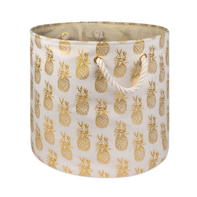 Panier en tissu rond à ananas Amaro