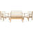Cogan Acacia 4 - Person Patio Conversation Set with Cushions-113669045