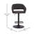 Amberlie Modern Upholstered Adjustable-Height Barstool with Footrest-124991590-124991588