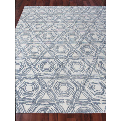Caprice Geometric Handmade Tufted Wool/Cotton Area Rug