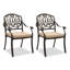 Chaise de salle à manger d'extérieur empilable en métal avec coussin Ameisha