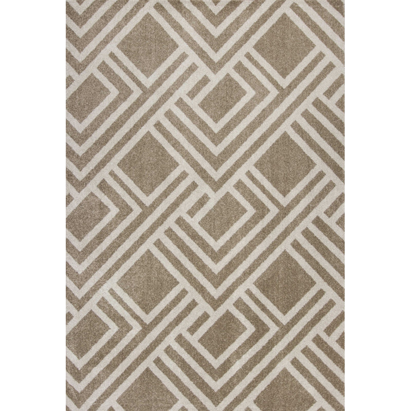 Tapis intérieur / extérieur beige Church Street, Rectangle 5 pi 3 po x 7 pi 7 po