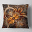 Fleur fractale orange foncé - coussin imprimé abstrait-29604499-29604503
