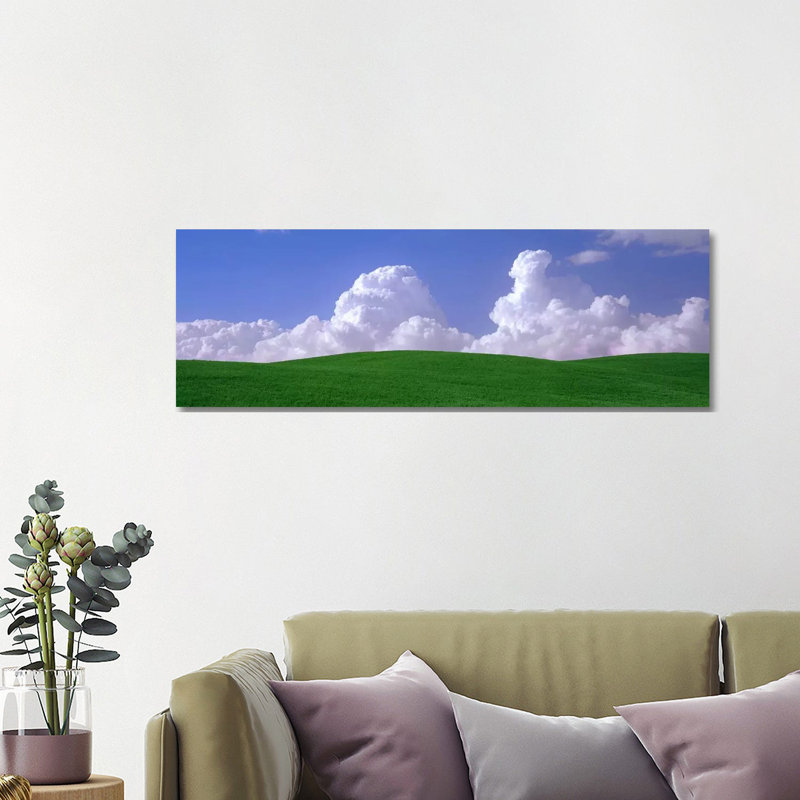 Clouds Over A Green Pasture, Palouse, Washington, USA - Wrapped Canvas Panoramic Print, 121.92 cm H x 40.64 cm W x 1.91 cm D