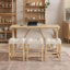 Ensemble de table de bar 4 pièces avec 3 tabourets, prise de courant intégrée, structure en bois massif, plateau rectangulaire de 59 pouces, style industriel moderne