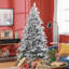 Arbre de Noël artificiel régulier (double) avec aiguilles blanches-428772367