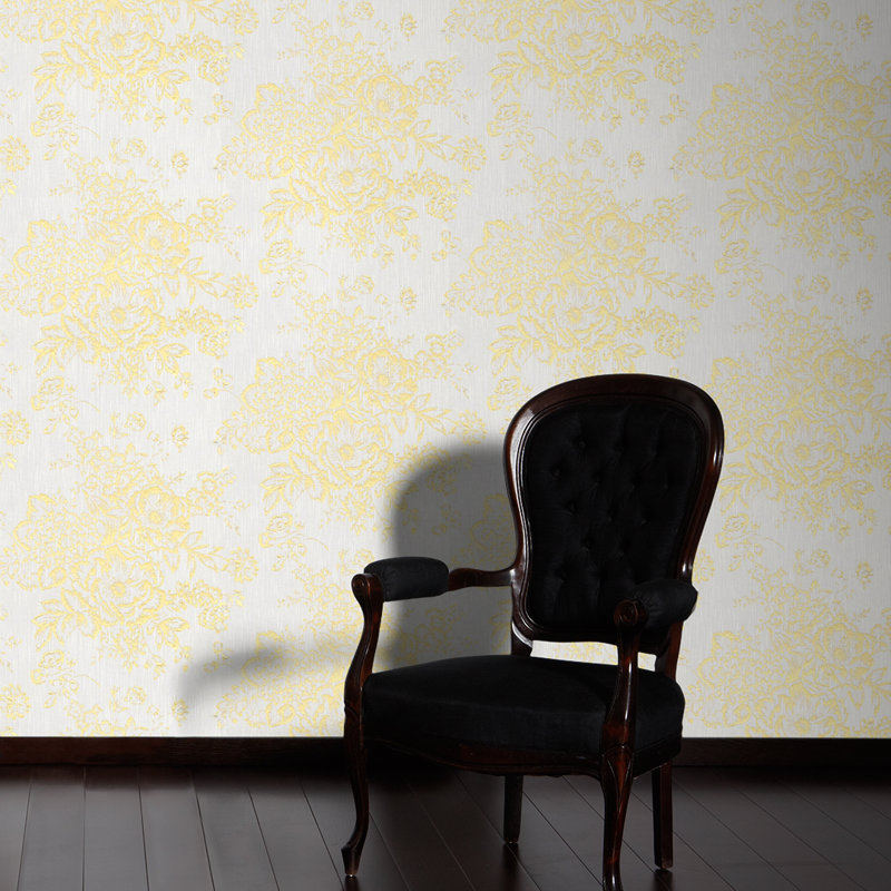 10.05m x 53cm Wallpaper, Metallic/White