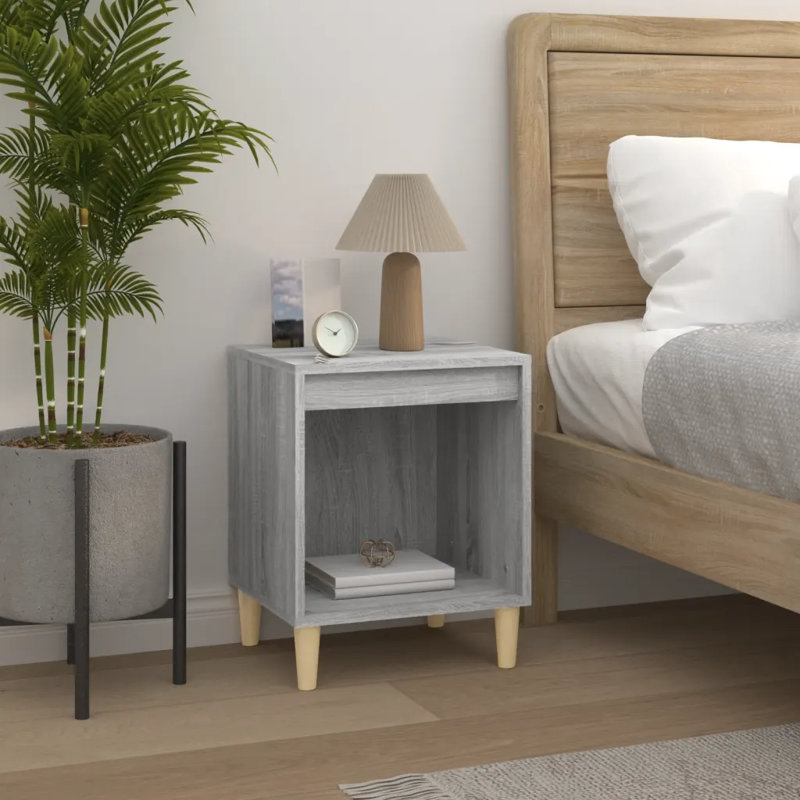Foreman 40cm W Bedside Table, Light Grey, Individual