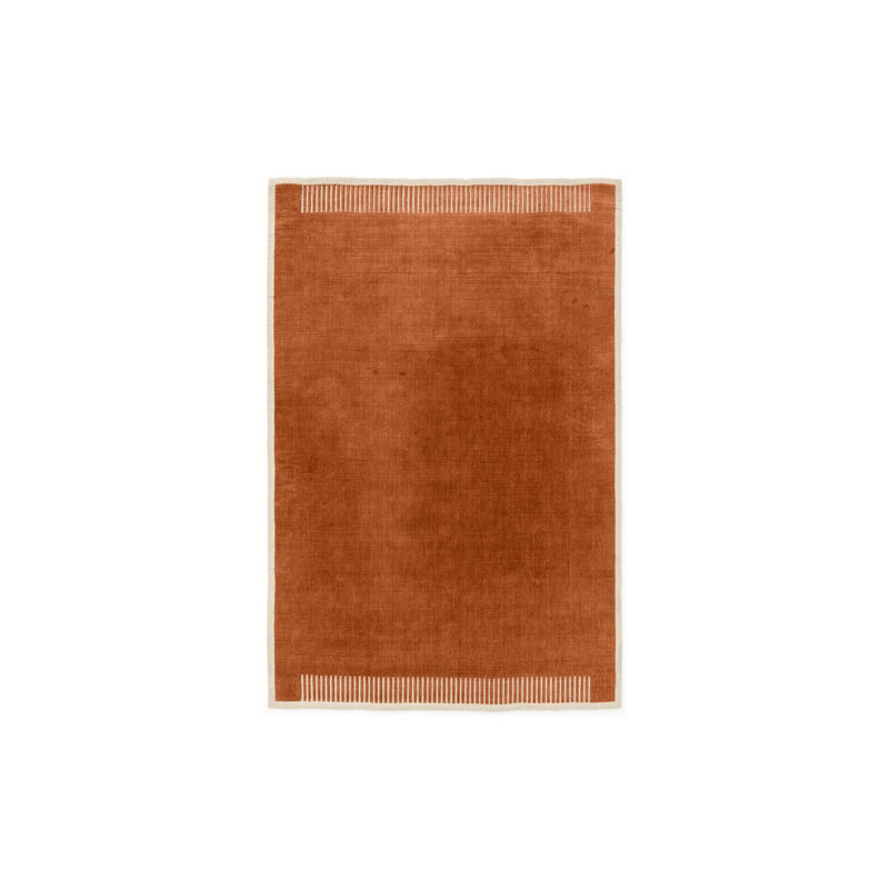 Duomo Handmade Cotton and Wool Area Rug, Rectangle 6'7" x 9'10"