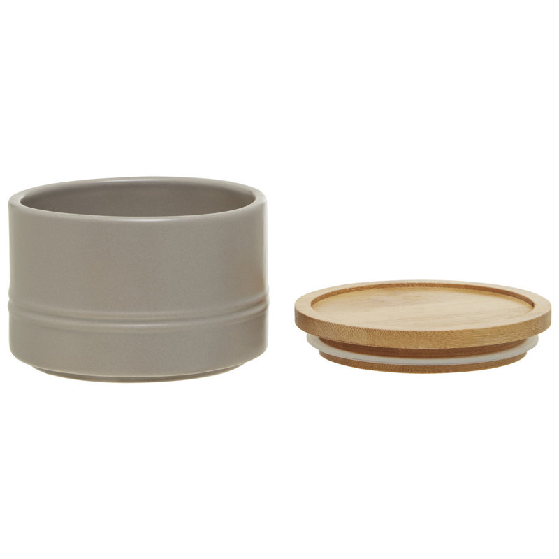 Fenwick Ceramic / Porcelain Jar, 7cm H x 11cm W x 11cm D, Grey
