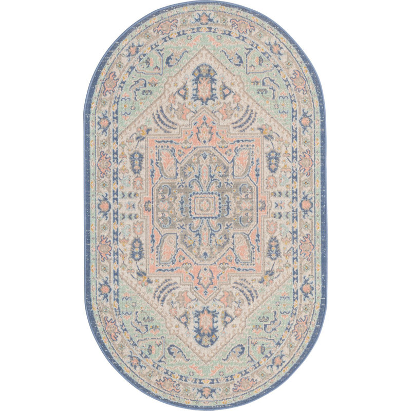 Denena Oriental Indoor Rug, Oval 3' x 5'3"