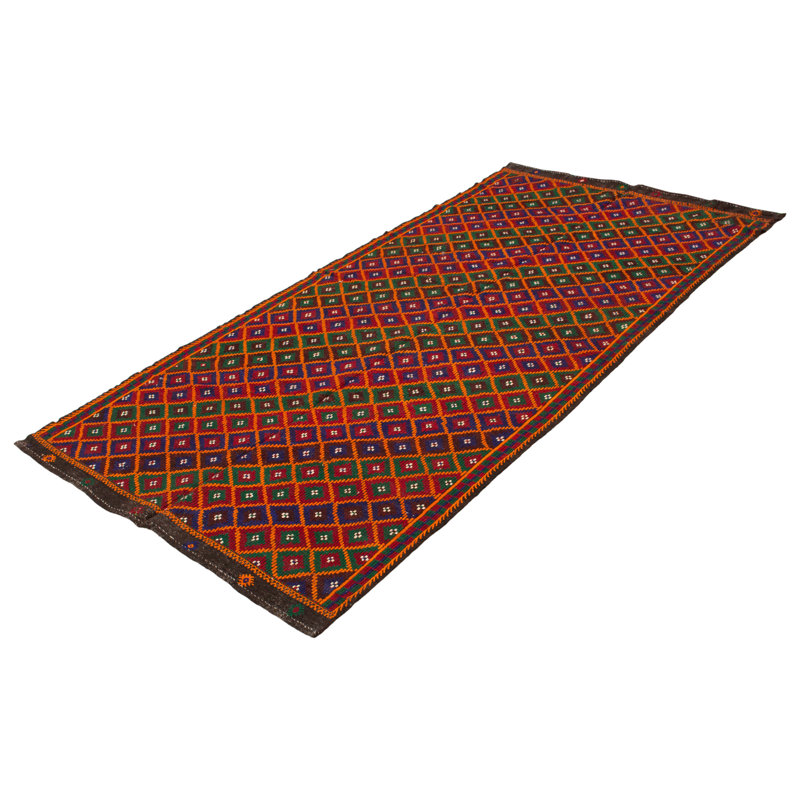 Tapisserie Amyri rouge foncé Kilim 5 pi 9 po x 11 pi 11 po