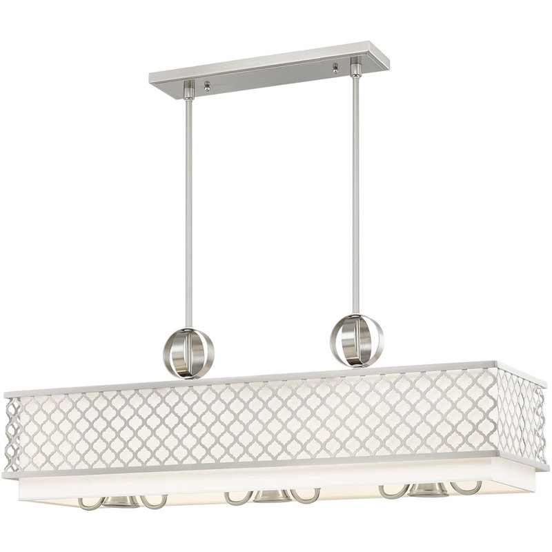Lustre rectangulaire 6 lumières à abat-jour Nedlands