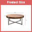 Table basse moderne en forme de tambour à grain de bois, base robuste, design multifonctionnel et peu encombrant pour les salons