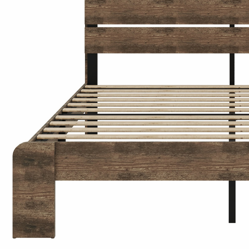 Base de lit plateforme en bois, Grand lit